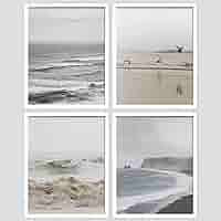 プリントw/フレーム【Colorfornia beautiful ocean】 Amazon.com: SIGNWIN Framed White Minimal Ocean Beach
